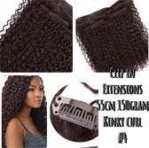 Clip In Extensions Kinky Afro Curl 55cm 150gram 7delig #4