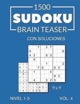 1500 Sudoku Brain Teaser 9x9 con soluciones Nivel 1-3 Vol. 4