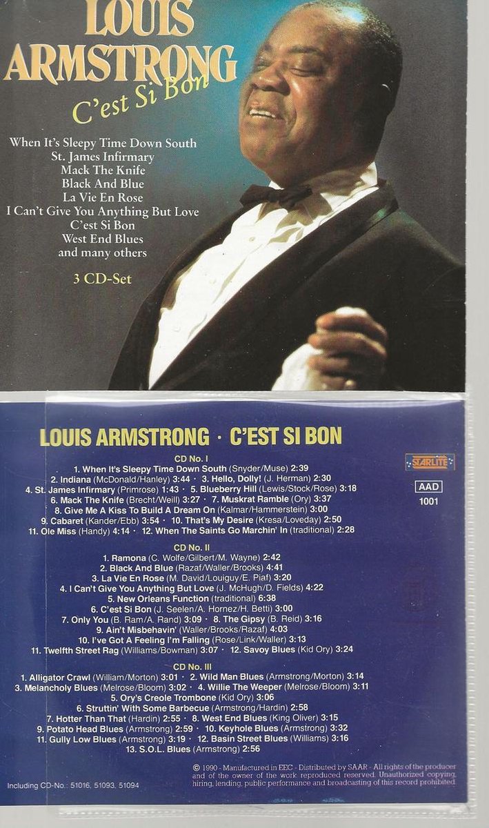 LOUIS ARMSTRONG - C'EST SI BON 3 CD
