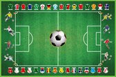 Akar Toys - Voetbalveld - Football - Speelmat / Speeltapijt / Speelmat Foam / Speelgoed - 150x100cm