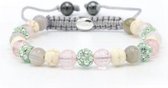 Karma armband dames 83719 Spiral Sweet Marble xs green crystal (LENGTE 17.5-19CM)