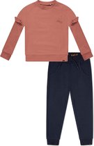 Koko Noko BIO Basics Set(2delig) Joggingbroek Nikki Navy en Sweater Nova Dusty pink - Maat 122/128