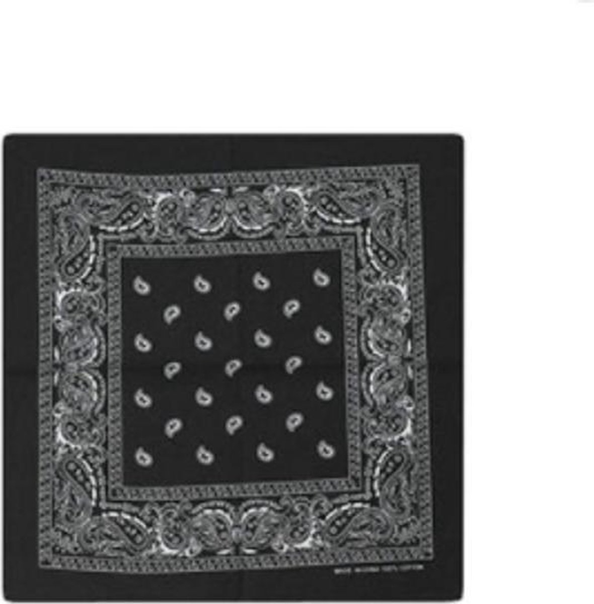 Haarbanden - Bandana - Hoofddoek - Mondbescerming - Zakdoek - Paisley - Zwart - Kinderen - Dames