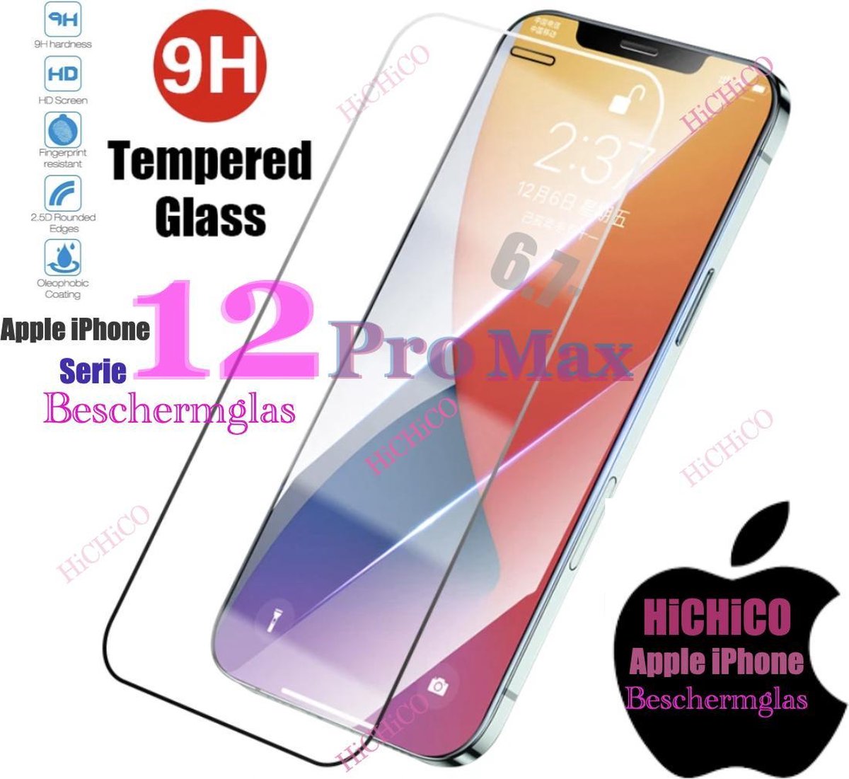 Beschermglas voor iPhone 12 Pro max Screenprotector Glas Tempered Glass - iPhone 12 Pro max Screenprotector Glas, iPhone 12 Pro max Screen Protector - Screenprotector iPhone 12 Pro max, Glazen bescherming 2.5D 9H 0.3mm - Fairco