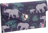 CGB Jungle Ladies Coin Purse Elephant Print Design | Envelope Button Clasp
