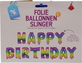 Happy birthday folieballon Regenboog