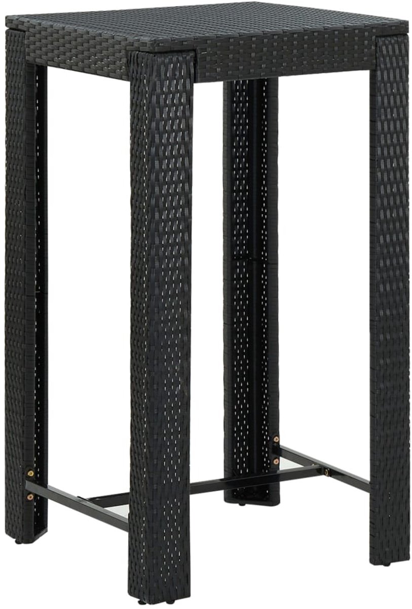 Vidaxl Tuintafel 1 Zwart 60.5 X 60.5 X 110.5 Cm Buitentafel