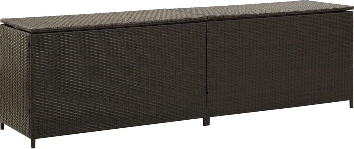 vidaXL - Tuinbox - 200x50x60 - cm - poly - rattan - bruin