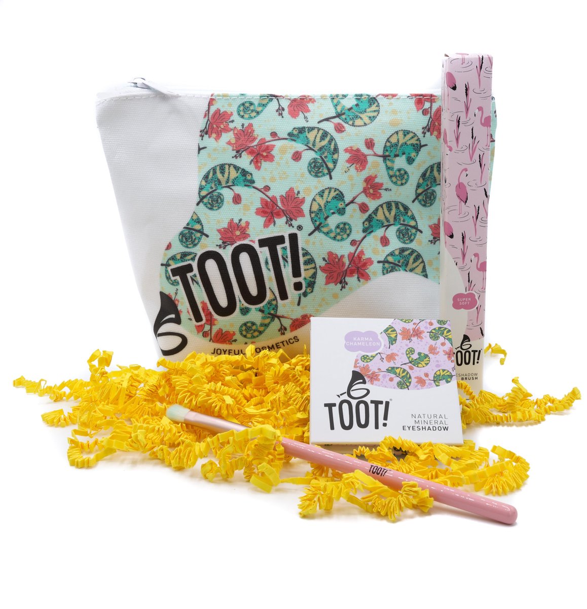 Goedkoopste TOOT! Natuurlijke Kinder Make up Set - Kameleon - Oogschaduw, Kwast, Make up Tasje