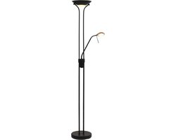 vidaXL LED Vloerlamp - Dimbaar, 23 W, zwart, 180 cm