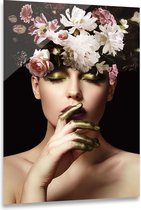 ter Halle® Glasschilderij 80 x 120 cm |Woman with Flowers