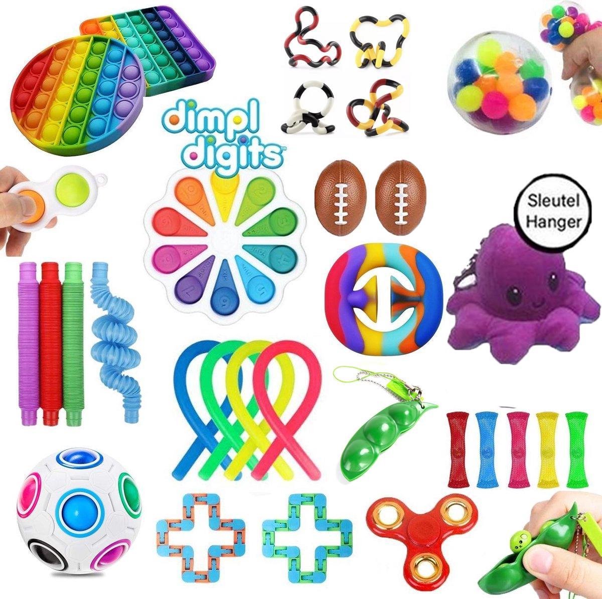 Fidgy - Fidget Toys Pakket Mega - 30 Toys Set - Voor Ontspanning