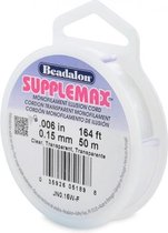 Beadalon Supplemax nylondraad - transparant 0.25 mm - rijgdraad