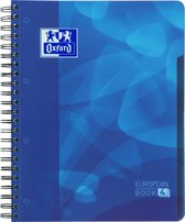 Oxford School Projectbook - Cahier scolaire - A4 + - Doublé - 4 trous - 240 pages - bleu