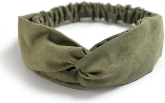 antwoord poll Landelijk Velvet haarband legergroen / haarband groen / Trendy haar accessoires |  bol.com