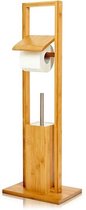 Blumfeldt WC-garnituur incl. toiletborstel 36x82x21cm vochtbestendig bamboe
