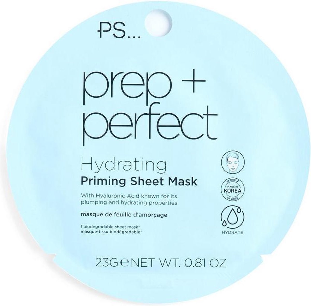 Prep+perfect - Hydrating - Priming Sheet Mask - 23 g- 2 stuks - MADE IN KOREA