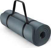 Tapis de Yoga gris / essence 1 cm d'épaisseur, tapis de fitness, pilates, aérobic
