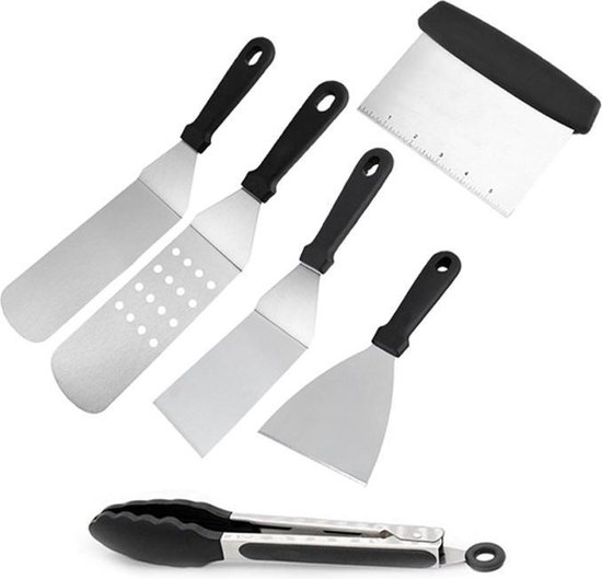 Barbecue Set - 12 Accessoires - Grill en Bakplaat Spatels