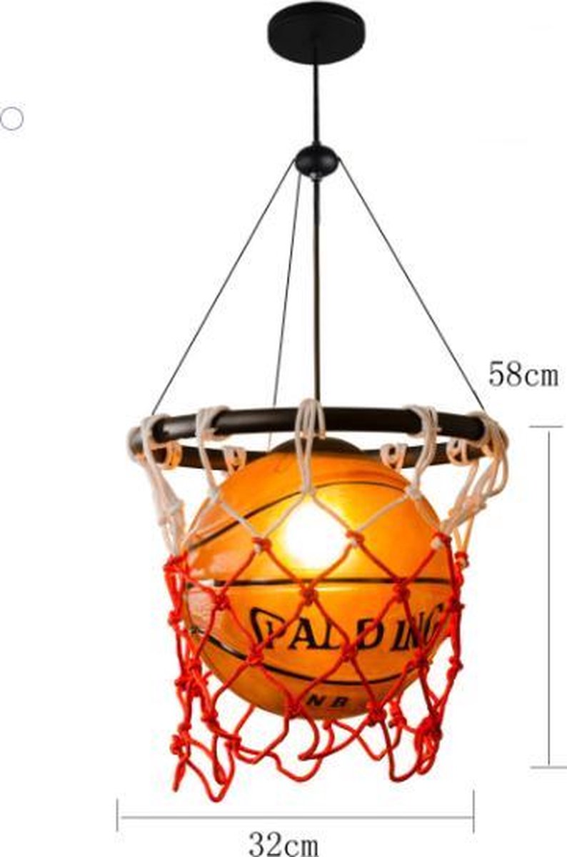 Hanglamp basketbal - plafondlamp basketbal - E27 fitting - moderne lamp -  sport lamp | bol