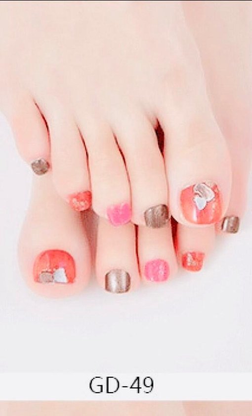 Autocollants pour ongles 44 Pointes/2 feuilles Manucure Toe Nail Stickers,  décorations... | bol.com