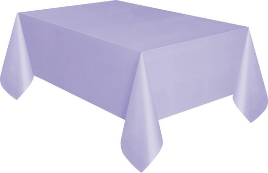 Nappe Jetable Fleurs Violet - 2,13x1,37 M - Thème Anniversaire, Fête - Protection Table