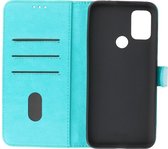 Hoesje Geschikt voor Motorola Moto G30 - Moto G20 - Moto G10 - Kaarthouder Book Case Telefoonhoesje - Groen