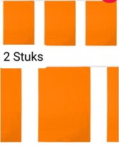 Horeca vlaggenlijn Oranje  2 stuks  XL Brandvertragend ,PVC, rechthoek oranje 20 meter , EK, Voetbal , Oranje vlaggetjes, Koningsdag, Carnaval,.