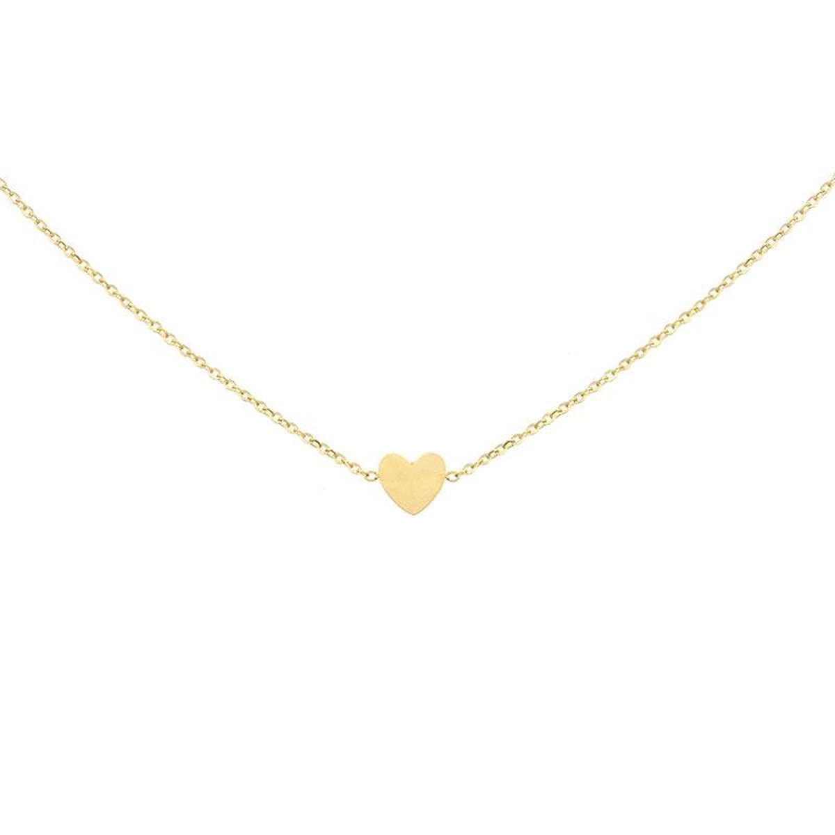 Mint15 Ketting klein hartje - Goud RVS/Stainless Steel