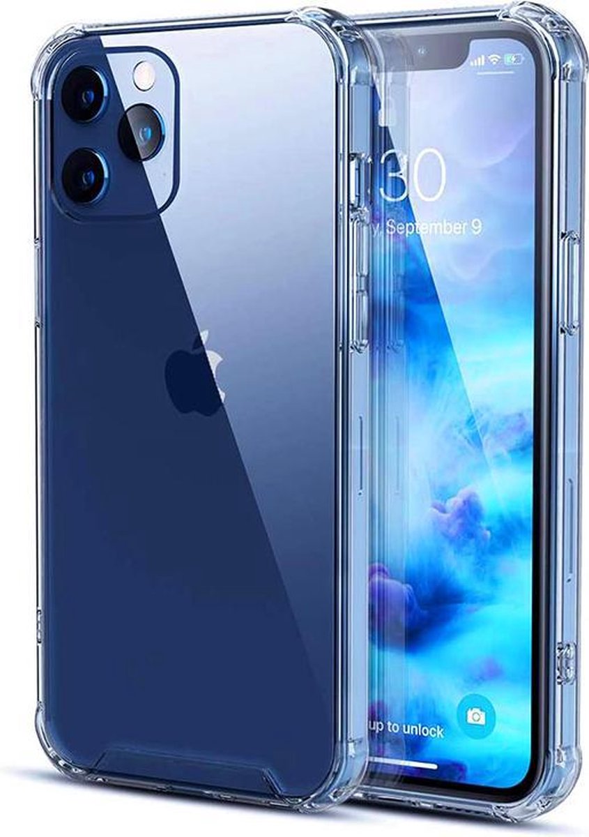 iPhone 11 Pro Max Hoesje Anti Shock Clear Case Cover TPU Soft Case