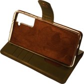 Made-NL Apple iPhone Xs Max Handgemaakte book case bruin hoesje