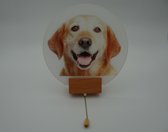 Wandlamp moon labrador retriever - moonlamp - wandlamp hond - muurlamp hond - ronde wandlamp - dierenlamp
