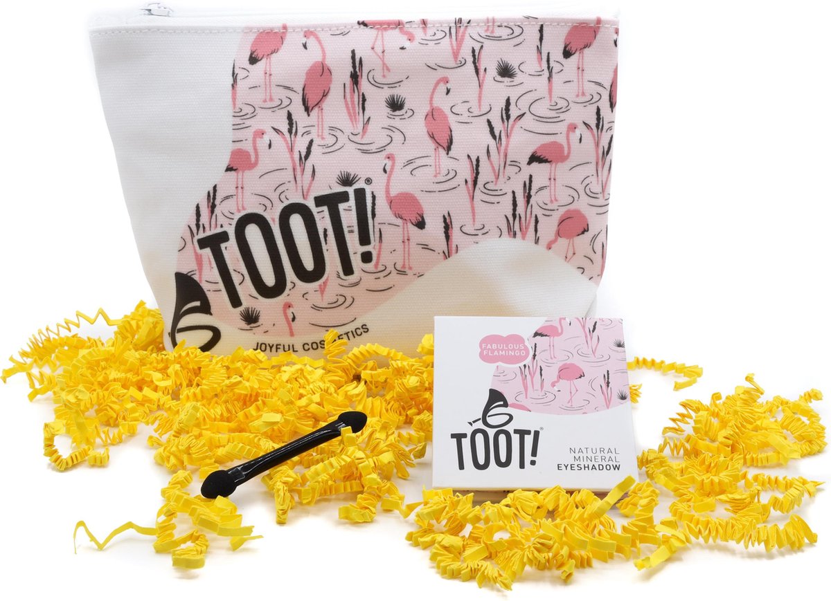 Goedkoopste TOOT! Natuurlijke Kinder Make-up Set - Flamingo - Oogschaduw & Tasje