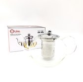 Sterk - Theepot met Thee Infuser – Extra sterk glas - 800 ml - Transparant