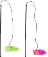 Flamingo Kattenhengel Vera Muis 46Cm, Let Op Alleen Kleur Roze Word Geleverd !