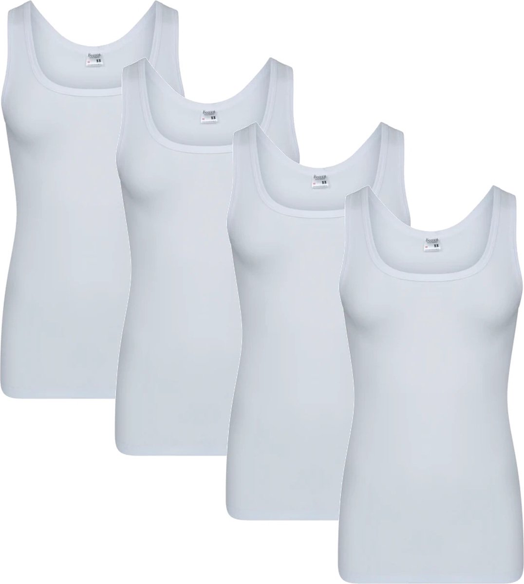 Beeren heren hemd - 4-pack - maat L - wit