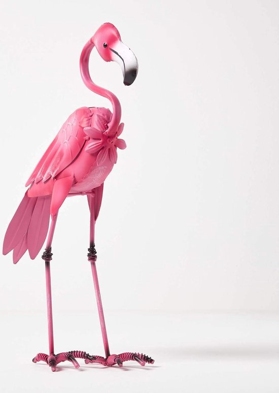 Bornhöft Set van 2 tuinstekers glazen vogel, decoratie bloembed, met de hand gemaakte sculptuur vogel 1 (oranje-zwart