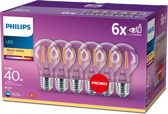 Foto: Philips led cl a60 cl nd 40w e27