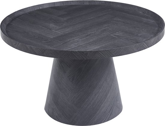 Table basse Mannes - ronde - 80cm - gris foncé