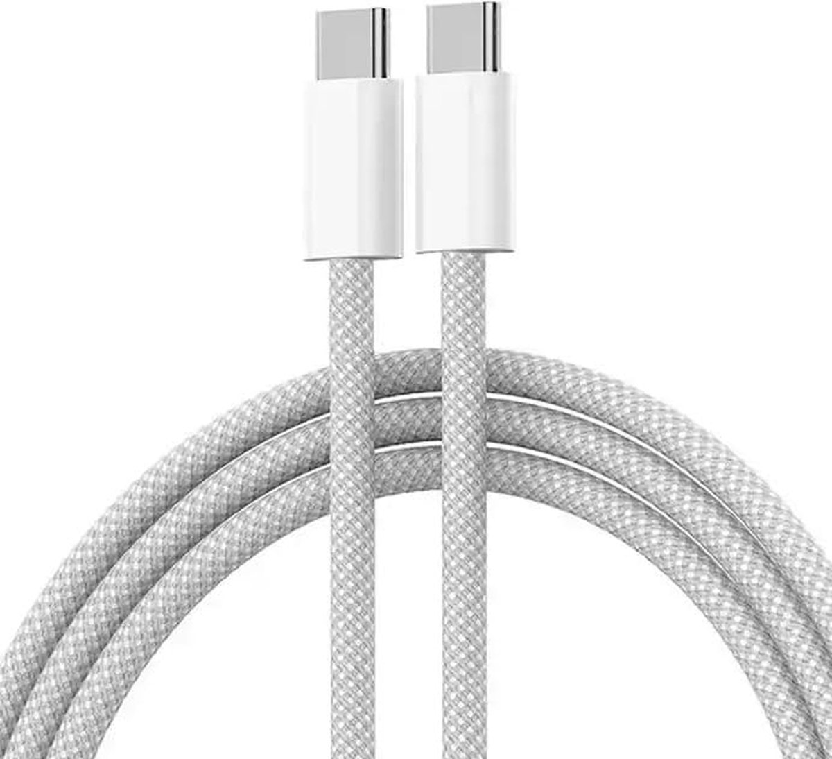 Viewr - Braided USB-C naar USB-C kabel - 1 Meter - Oplader Kabel - Snel Lader - Gevlochten Kabel - 60W geschikt voor Apple iPhone 15 Series & 16 Series & 17 Series