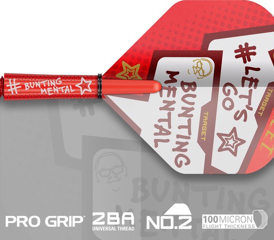TARGET PRO GRIP STEPHEN BUNTING NO.2 FLIGHT & SHAFT KIT MEDIUM van Target — afbeelding 2