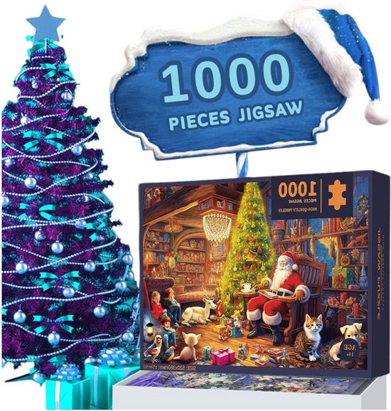 De Originele Legpuzzel Adventskalender 2024 - Kerstmagie | 24 Dozen 1008 Stukjes Kerstvakantie Aftellen Leuk Voor Kinderen Volwassenen Familie Officieel Abraham Hunter Kunstwerk