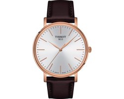 Tissot Everytime T1434103601100 Horloge - Leer - Bruin - Ø 40 mm