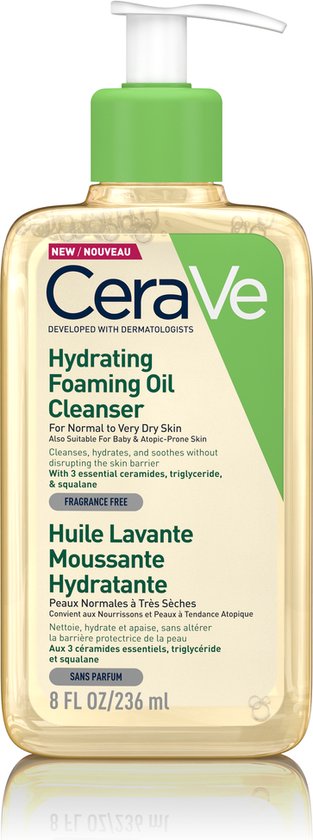 CeraVe Hydraterende Schuimende Reinigingsolie - Normale tot Zeer Droge Huid - 236ml