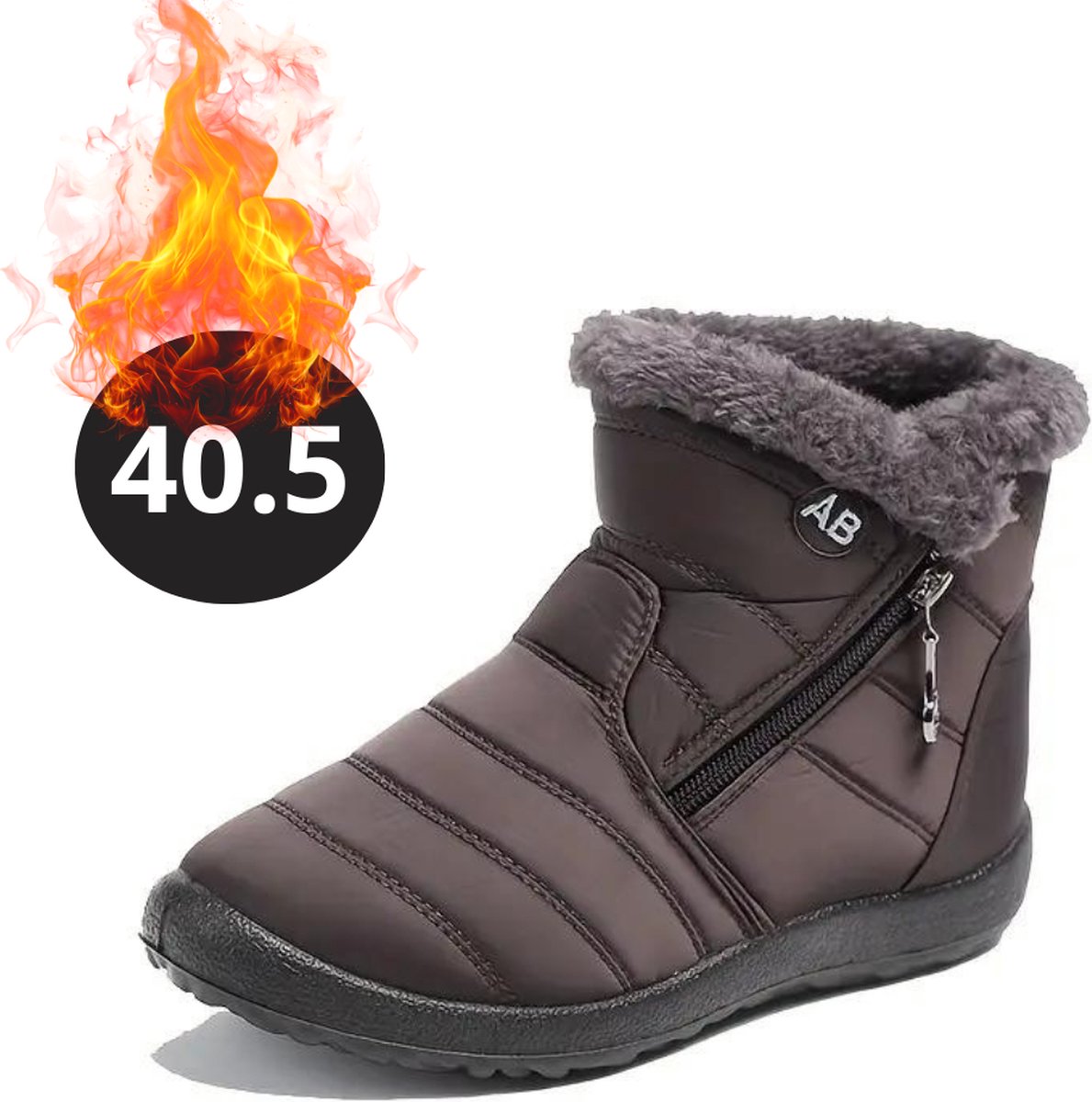 Nivard Snowboots Sneeuwschoenen Sneeuwboots Dames Wintersport Ski Skischoenen Koffie 40.5 Bruin