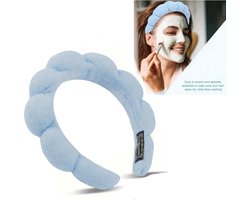 GUAPÀ® Haarband | Fluffy Haarband | Make Up Band | Spa | Opmaak Haarband | Skincare | Diadeem | Make Up | Lichtblauw Haarband Fluffy