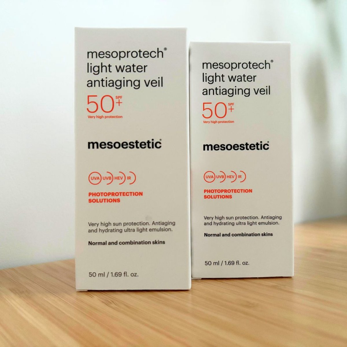 Goedkoopste Mesoestetic light water antiaging veil 50 2x 50 ml