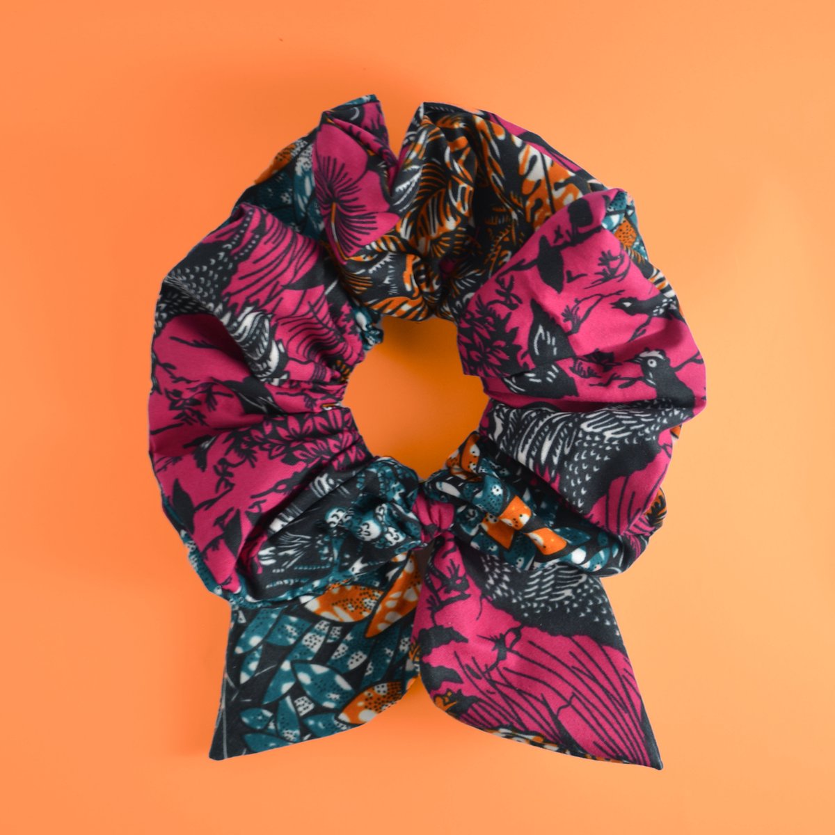 XXL Scrunchie met Bunny Ears - Jungle Rooster