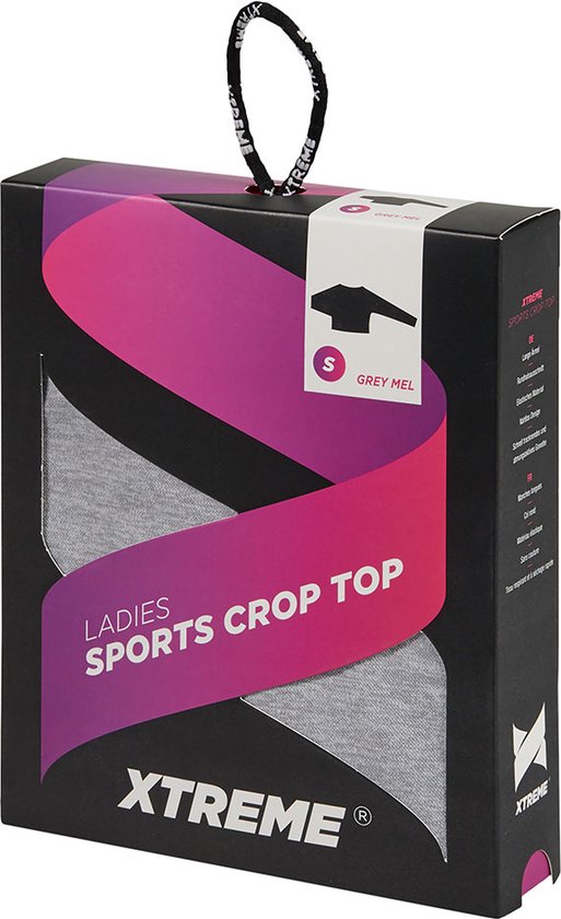 Xtreme - Ensemble de sport femme - Leggings/Crop Top - Grijs - XL - Leggings de sport - Crop top de Sport