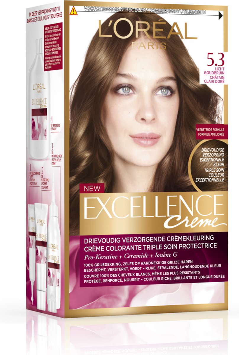 L’Oréal Paris Excellence Crème 5.3 - Licht Goudbruin - Haarverf